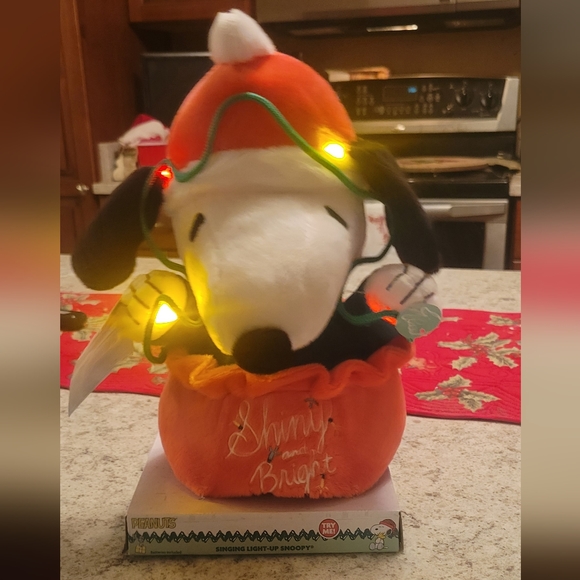 Peanuts Christmas Light up Singing Snoopy - Picture 3 of 8